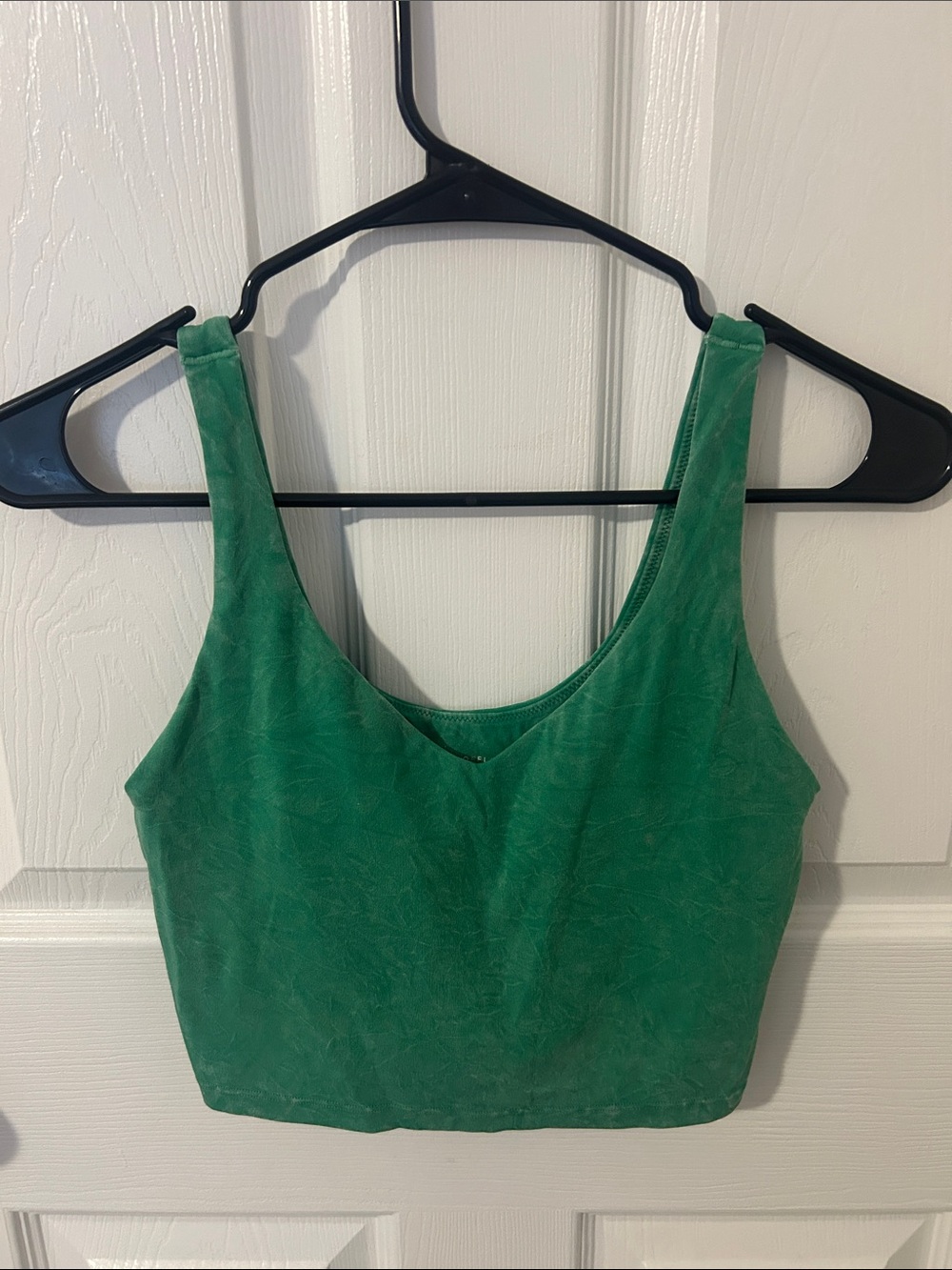 Aerie Green Scoop Neck Cropped Tank Top -